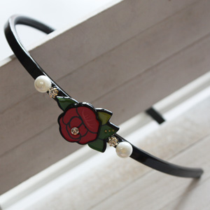 빨강장미머리띠