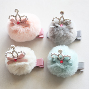 밍크왕관헤어핀