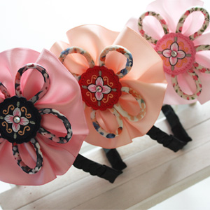 꽃잎한복머리띠