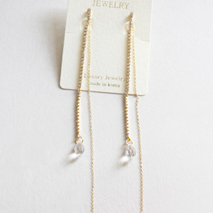 큐빅체인귀걸이