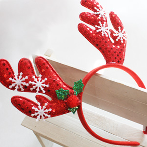 눈꽃사슴뿔머리띠